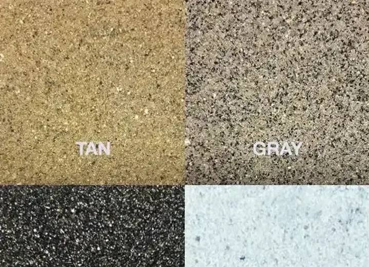 Joint sand color samples for paver work