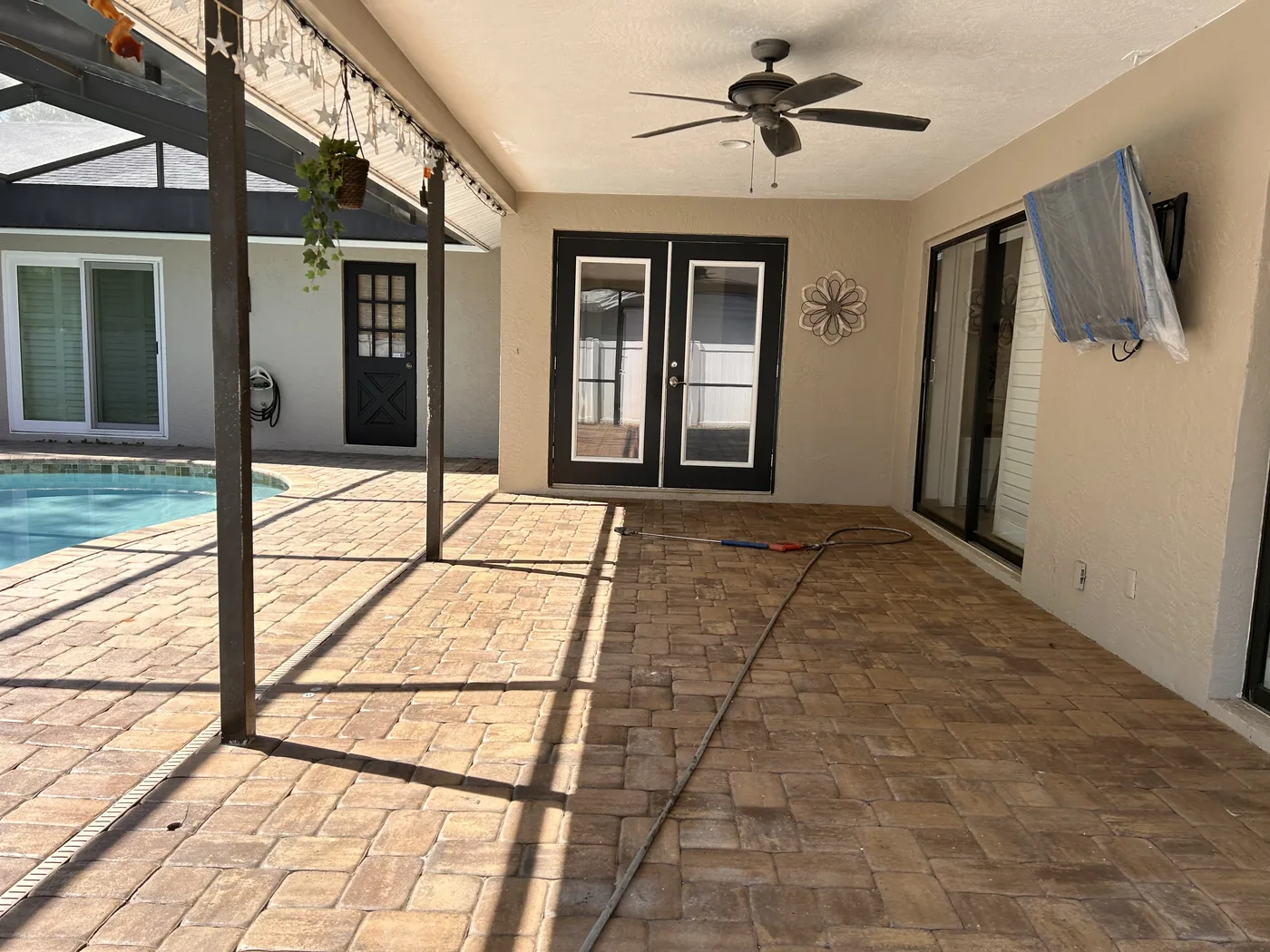 Clearwater pool deck pavers before cleaning and sealing review