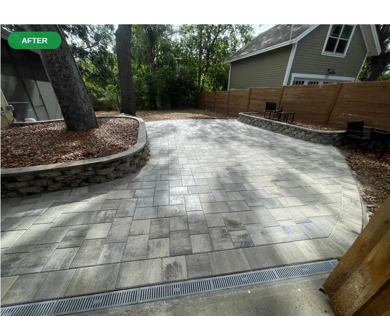 Dunedin paver surface pavers after the documented sealing project