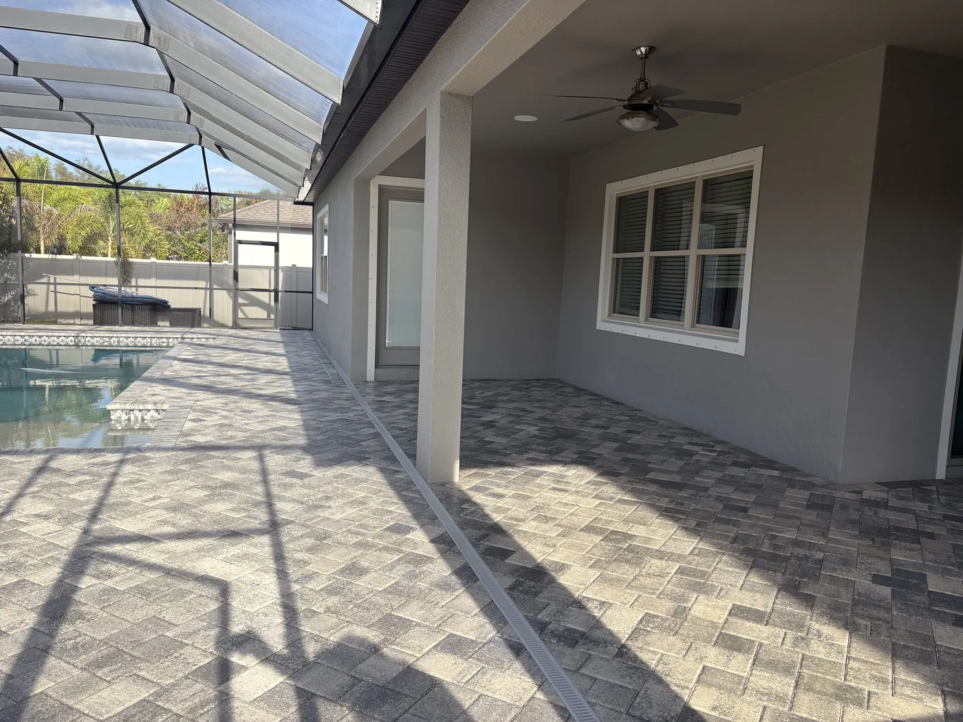 Palm Harbor pool deck pavers after protection