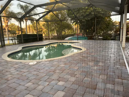 Paver Stripping & Restoration project in Tampa, FL
