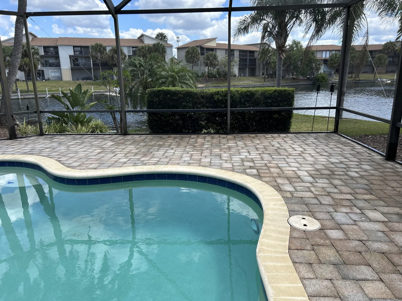 Tampa paver pool deck during failed sealer stripping workflow review