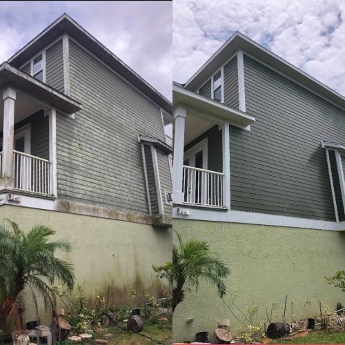 Low-pressure house washing service